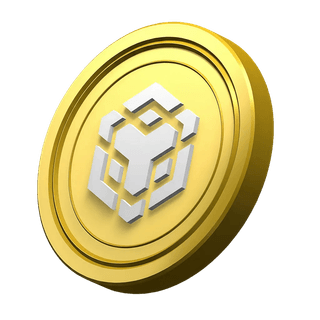 Ornamental Binance BNB coin displayed in the community trust section