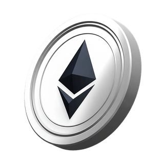 Decorative representation of an Ethereum ETH coin displayed on a cryptocurrency registration interface